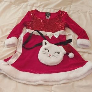 Pink and Violet Ranta Sequin Dress and Purse, Size